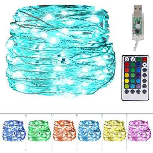 Cadena De Luces Usb De Hadas, 33 Pies, 100 Led, Resiste...