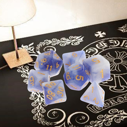 2 Juego De Rol Juego De Dados De Varios Lados Juguetes Azul