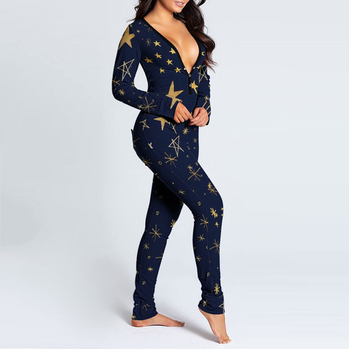Pijama Para Mujer Talla S 19 Con Solapa Estampado De Amor