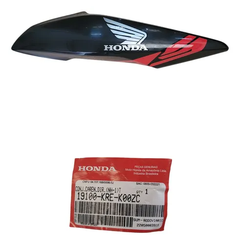 Aba Tanque Direita Nxr Bros 160 2018 Vermelha Original Honda