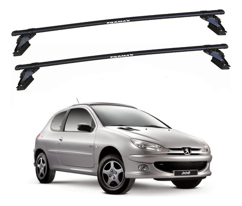 Barras De Techo Eqmax Acero Peugeot 206 H. 2 Puertas 99-10