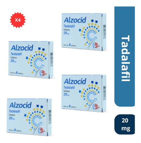 comprar Alzocid Tadalafil 20mg - Collins, Con 8 Tabletas 4 Pack
