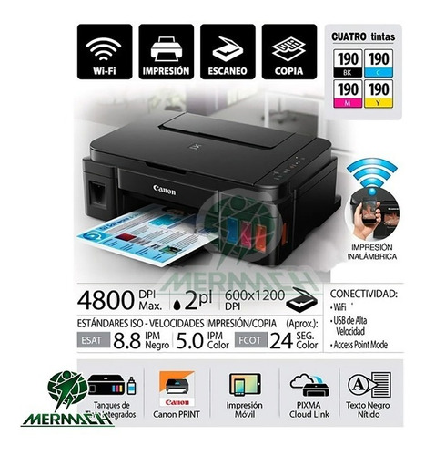Impresora Multifuncional Canon Pixma G3110