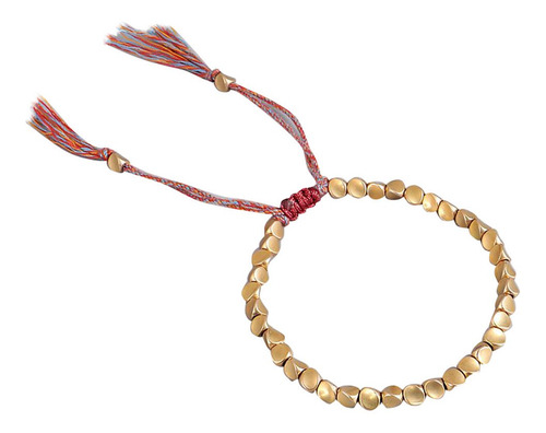 Pulsera De Cuerda De Cobre Tibetano Hecha A Mano 7679