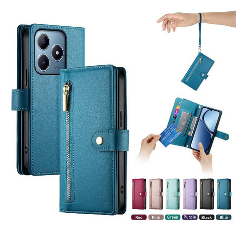 Funda Abatible Monedero For Realme C63 Multifuncional Con