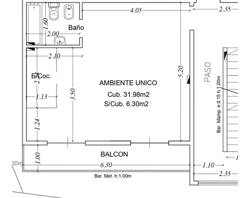 Imagen 10 de 10 de Venta Monoambiente A Estrenar Con Balcon San Justo