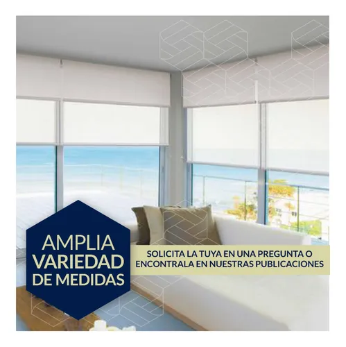 Cortina Roller Doble 35x200 Cm 100% Blackout + Sunscreen 6%