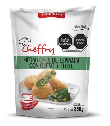 Medallón Espinaca Cheffry 360g