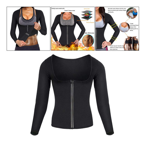 Mujeres Sudor Cintura Entrenador De Neopreno Camisa Metro