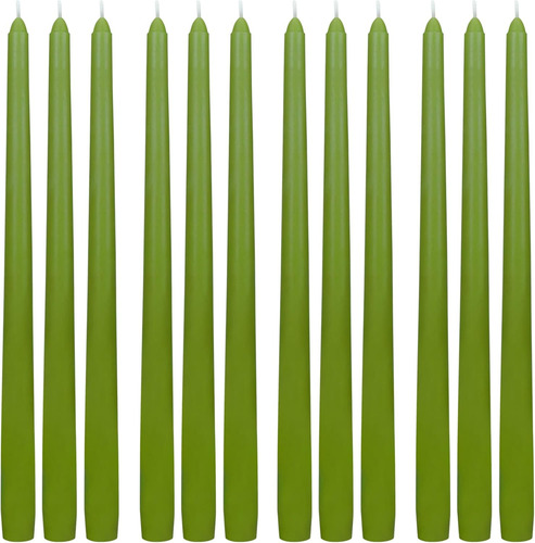 Velas Cónicas Verde Salvia De 12 Pulgadas