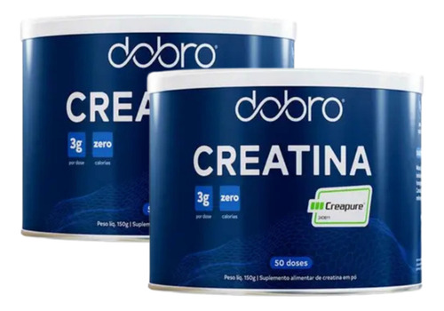 2x Creatina Monohidratada Creapure Dobro 150g Sabor Sem Sabor