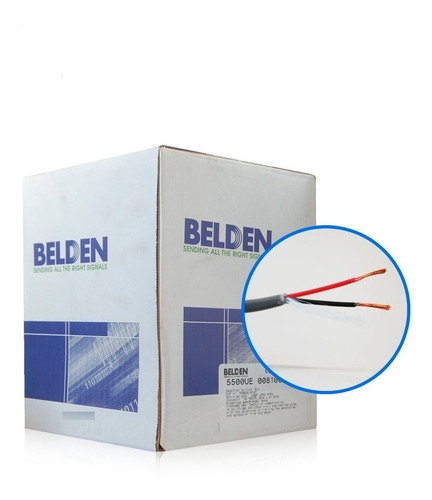 Cable Audio Belden 5500ue 0081000 2c/22awg Riser Gris 305m