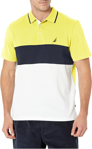 Camisa Nautica Polo Amarillo Casual Algodon Hombre K84806