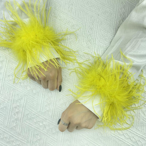 (r) Puños De Plumas, Banda De Plumas, Pulsera Con Forma De P
