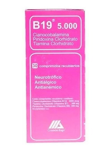 B19® 5000 X 30 Comp | Vitaminas Complejo B