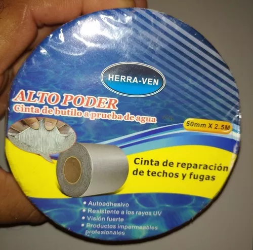 Cinta de butilo fuerte material de rollo de butilo autoadhesivo, alta  ductilidad, alta viscosidad, impermeable y resistente al desgaste (1  unidad)