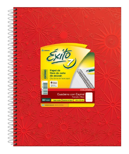 Cuaderno Espiral Exito E7 Tapa Dura 60 H Ray/cuadri Colores