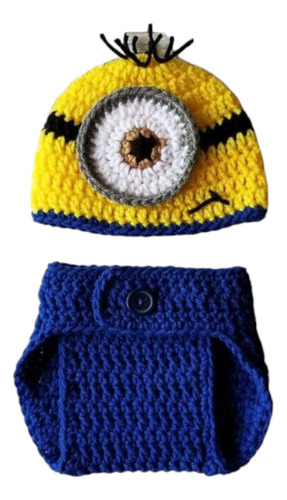 Conjunto Tejido A Crochet De Mini - On Para Bebés De 0-6 M