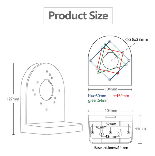 Soporte De Pared Para Cámara, Cúpula Universal De Plástico A