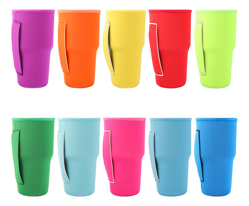 Haimay 10 Fundas Reutilizables Para Tazas De Cafe Helado, Fu