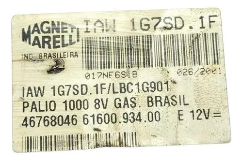 Módulo Injeção Fiat Palio 1.0 8v 1998 A 2005 46768046