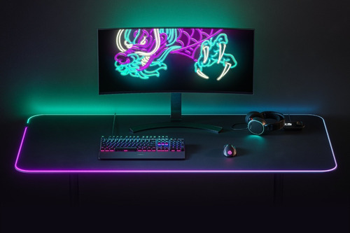 Mouse Pad Gamer Rgb Steelseries Qck Prism 3xl