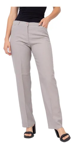 Pantalon De Vestir Mujer Talle Grande Tiro Alto