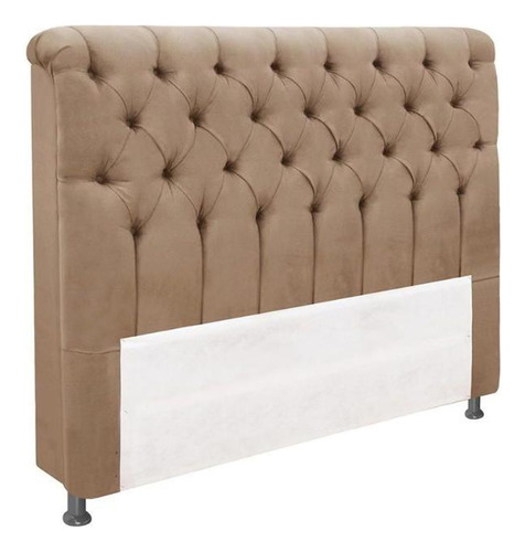 Painel De Cama Box Estofada Queen Imperatriz Plus Suede Bege