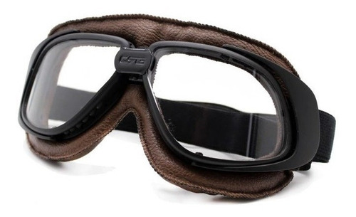 Óculos Aviador Moto Vintage Capacete Marrom Café Racer