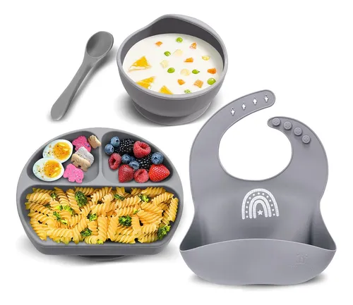 Set De Alimentacion De Silicona Para Bebes 7 Piezas Unisex