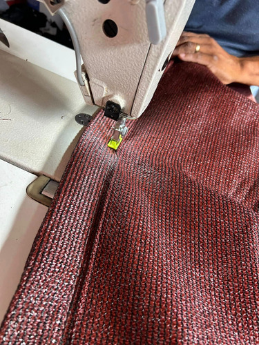 Malla Sombra 5x7 Reforzada Lista Para Colocar Raschel 90% Terracota