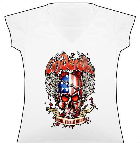 Blusa Cinderella Rock Metal Camiseta Dama Bca Urbanoz