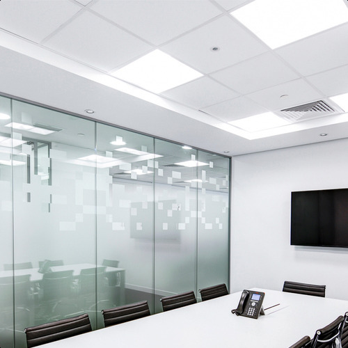 Luminario Icon Panel Led 40w 6500k 60x60 100-240v Backlit Estructura Blanco