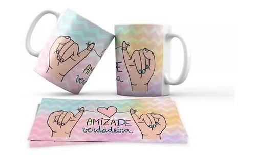 Caneca Ceramica Personalizada Amizade Verdadeira Amigos