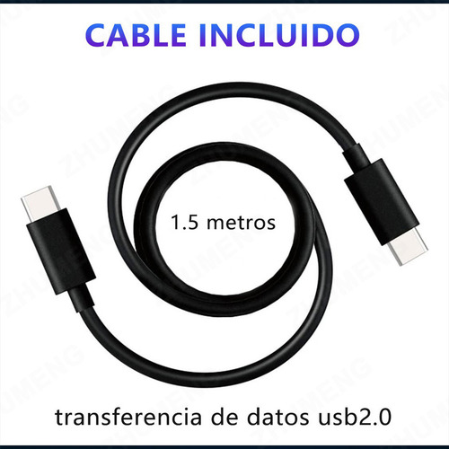 Cargador 30W Carga Rápida Para Motorola Con Cable Tipo C 1.5 Metros Compatible Con Moto G85/ G84/ G24/ G04/ G54/ E22/ E13/ Edge 50 Fusion/ Edge 60 Fusion Negro