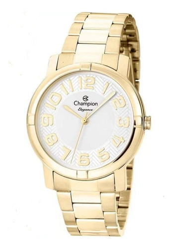 Relógio Champion Dourado Feminino Elegance Lançamento Com