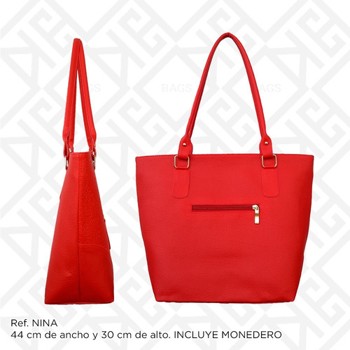 Bolso Dama Carteras Mujer Karla Chacon + Accesorio