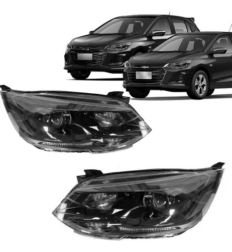 Par Farol Onix 20 21 22 23 Mascara Negra Manual Com Projetor