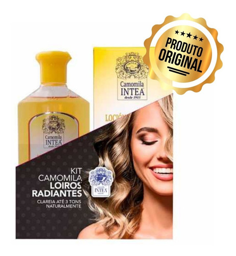 Camomila Intea Kit Shampoo + Loção Clareadora Cabelos Loiros