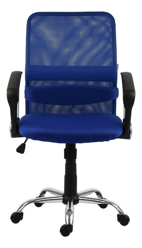 Silla de escritorio MGM Flex Bilbao diretor 03-0011 azul con tapizado de malla