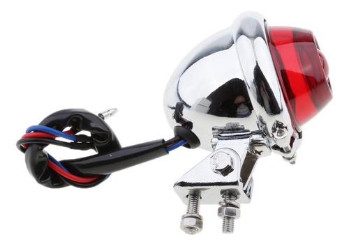 Carcasa De Cromo Para Motocicleta Led Rojo Luz De Trasera
