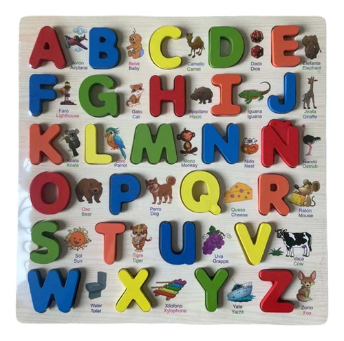 Nuevo Alfabeto Puzzle Board Letras Espanholas