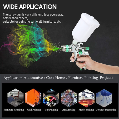 Pulverizador De Pintura Feed Gravity Hvlp Pistola De