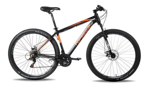 Mountain bike TopMega Regal R29 M 21v frenos de disco mecánico cambios Shimano Tourney color naranja