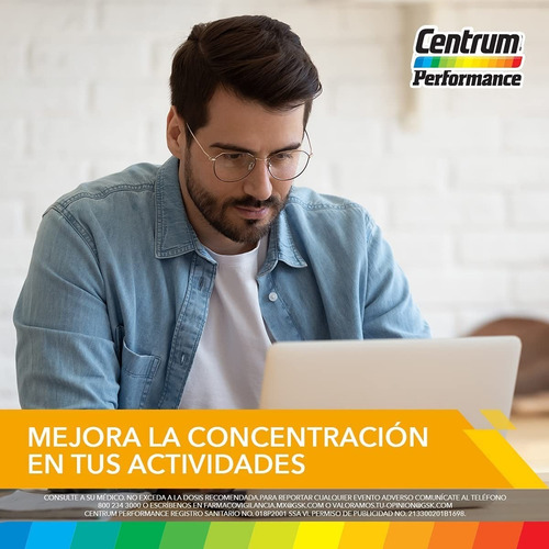 Imagen 7 de 9 de Centrum Performance C/100 Tabletas Multivitaminico Adultos