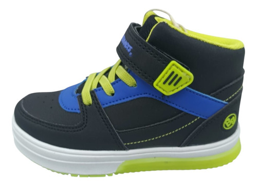 Tenis Niño Bota Velcro Cómodo Bubble Gummers Yoyo Negro/rey
