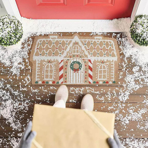 Alfombra De Bienvenida En Forma De X Mat Door, Navidad, Pan