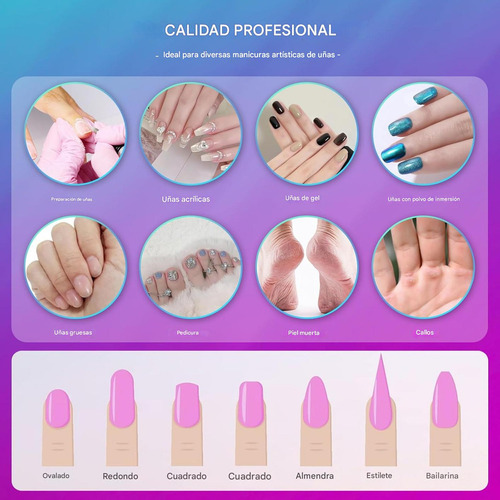 Babeefly 25pz Puntas Para Drill 20 Círculos De Arena Brocas De Uñas Con Caja Portabrocas Taladros Expositor De Brocas Para Manicura De Uñas En Casa Puntas Para Pulidores Drill Limpiador Cutículas Tala