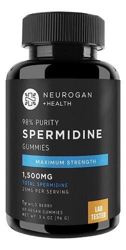 Neurogan Spermidine 1500mg 60 Gummies 98% De Pureza