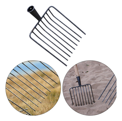 Reemplazo De Acero Pitchfork Head Agricultural 9 Dientes